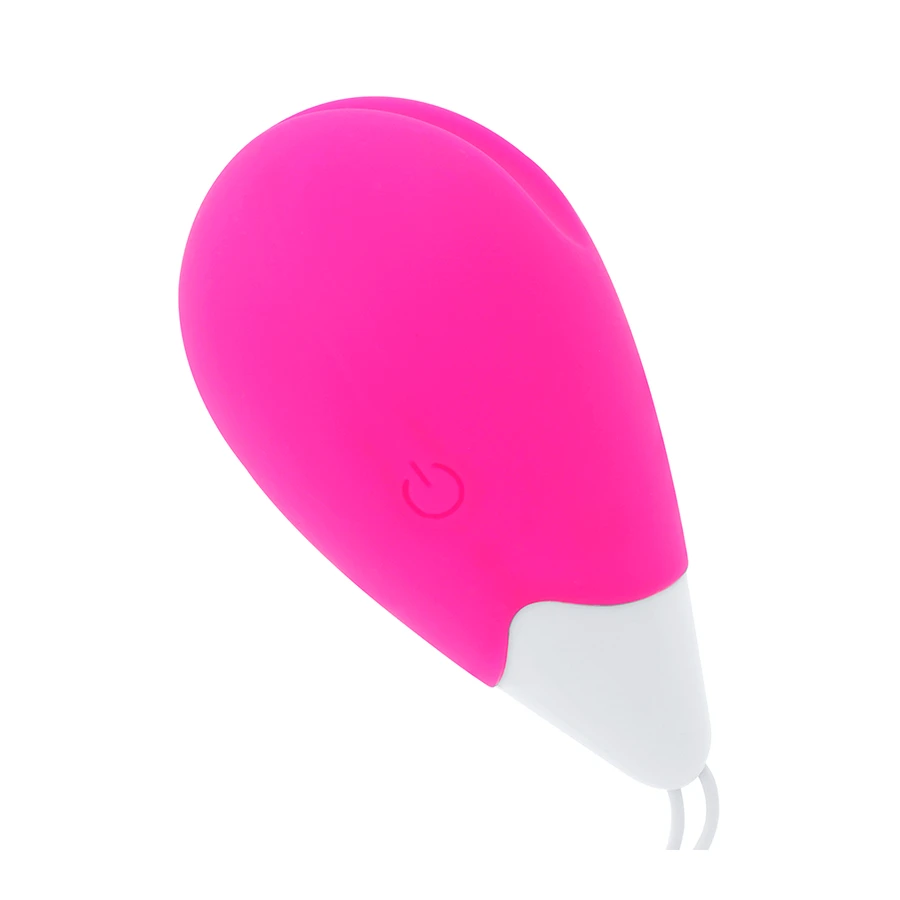 OHMAMA - TEXTURED VIBRATING EGG 10 MODES PINK AND WHITE